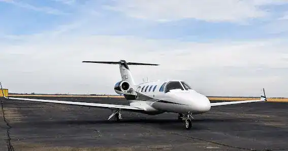 Private plane at Charleston Executive Airport